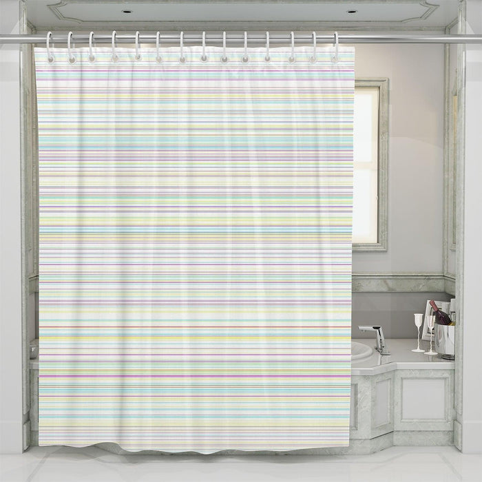 thin line colorful white shower curtains