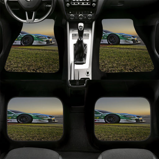 sunset with the car racing Car floor mats Universal fit