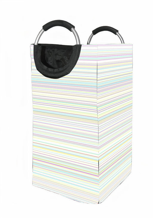 thin line colorful white Laundry Hamper | Laundry Basket