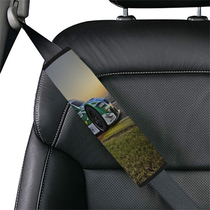 sunset with the car racing Car seat belt cover - Grovycase