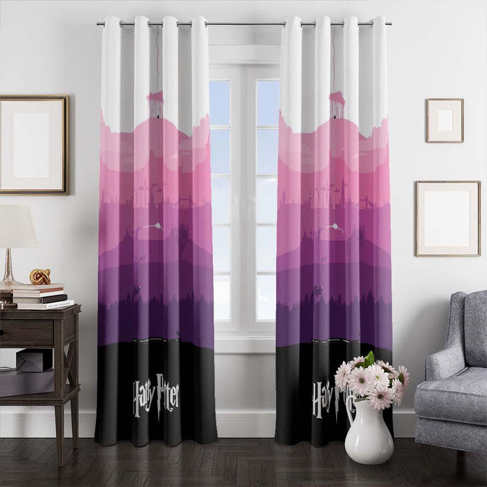 vector layout harry potter window curtains