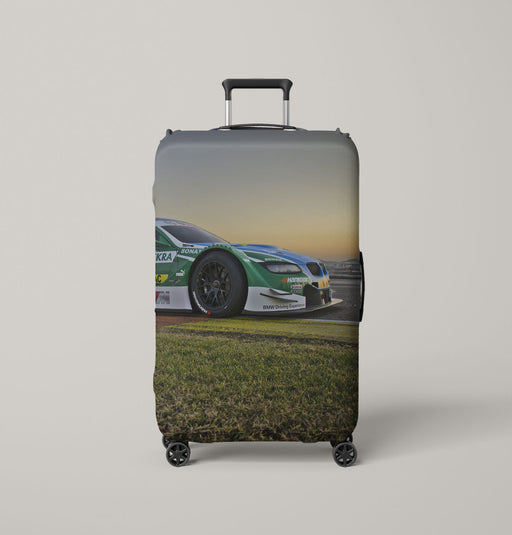 sunset with the car racing Luggage Covers | Suitcase