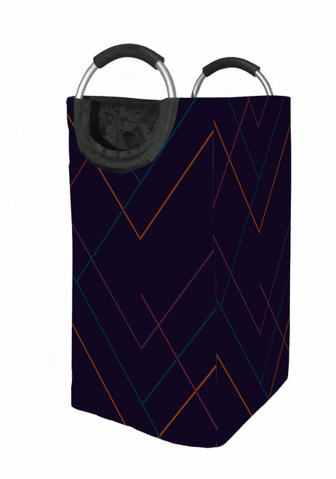 thin lines minimalist dark Laundry Hamper | Laundry Basket