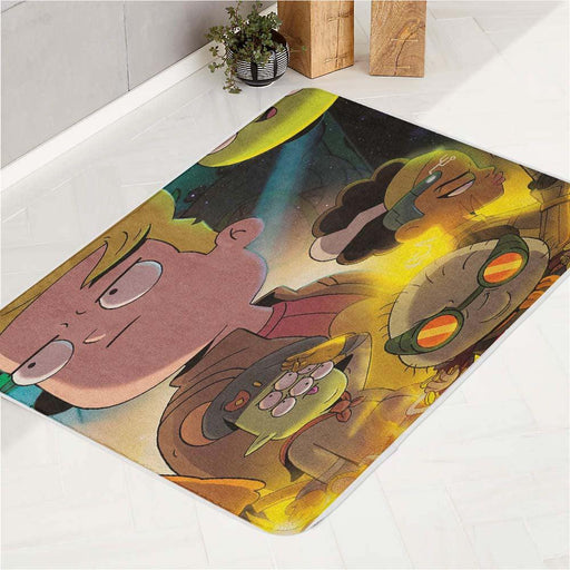 sunshine and final space bath rugs