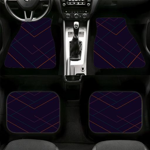 thin lines minimalist dark Car floor mats Universal fit