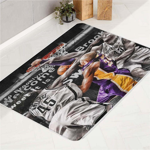 super game nba lakers bath rugs