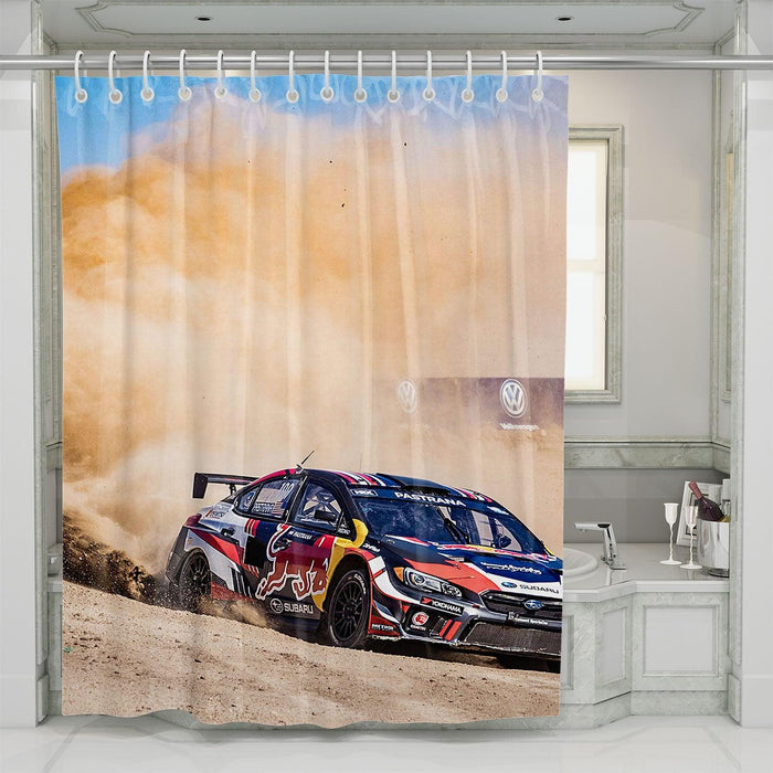 superpower of car racing shower curtains