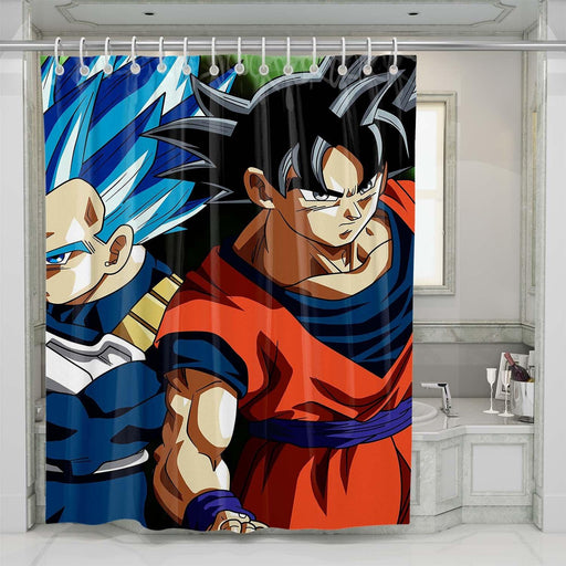 vegeta and goku shower curtains