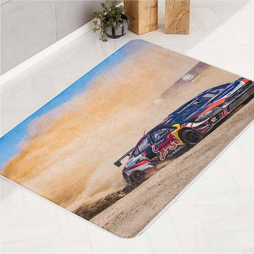 superpower of car racing bath rugs