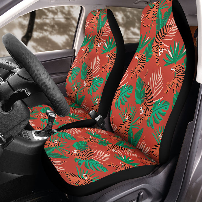 tiger chinese ornament flora Car Seat Covers