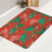 tiger chinese ornament flora bath rugs