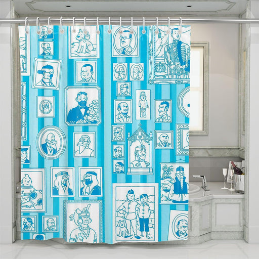 tintin special animation character shower curtains