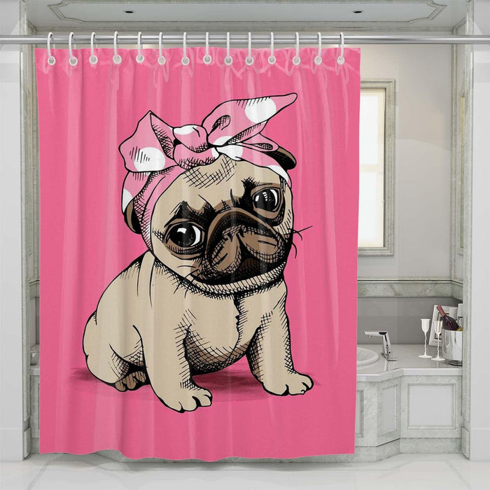 very cute dog shower curtains