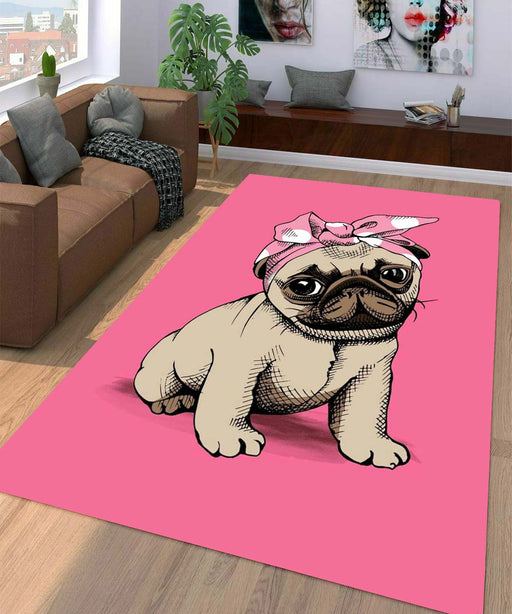 very cute dog Living room carpet rugs