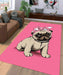 very cute dog Living room carpet rugs