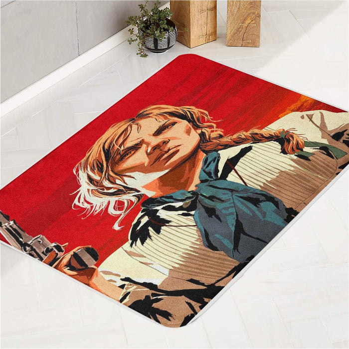 two guns girl red dead redemption 2 bath rugs