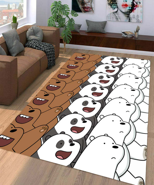 very cute we bare bears Living room carpet rugs