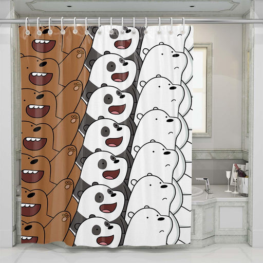 very cute we bare bears shower curtains