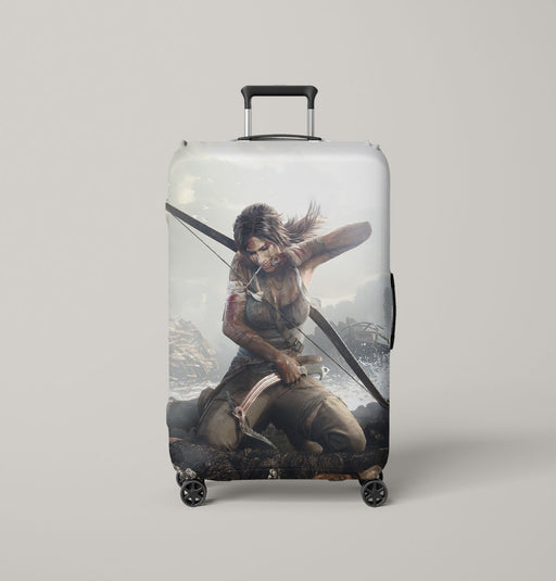 survive tomb raider lara croft Luggage Covers | Suitcase