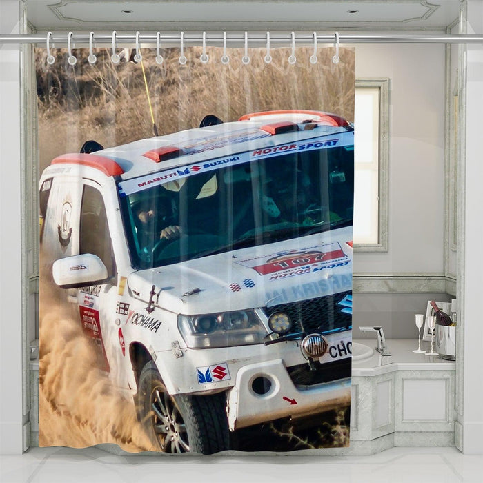 suzuki for car racing offrroad shower curtains