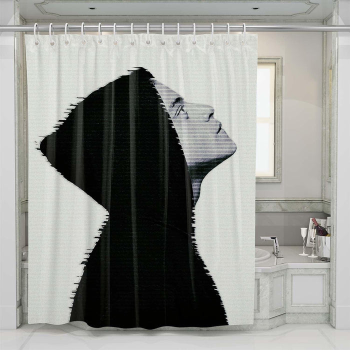 vhs elliot alderson mr. robot shower curtains