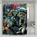 villains dc comics war shower curtains