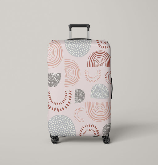 traditional ornament oval and lines Luggage Cover | suitcase