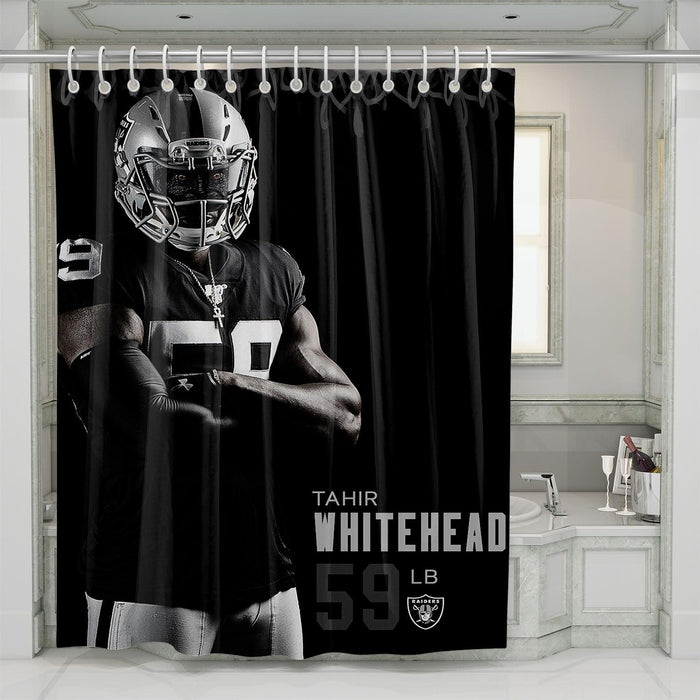 tahir whitehead raiders football shower curtains