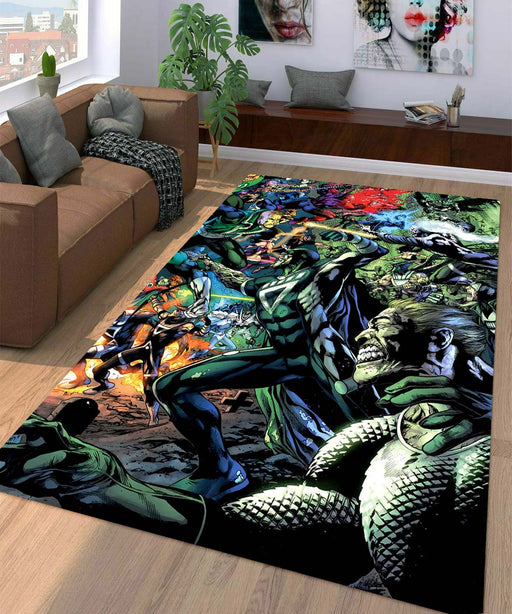 villains dc comics war Living room carpet rugs