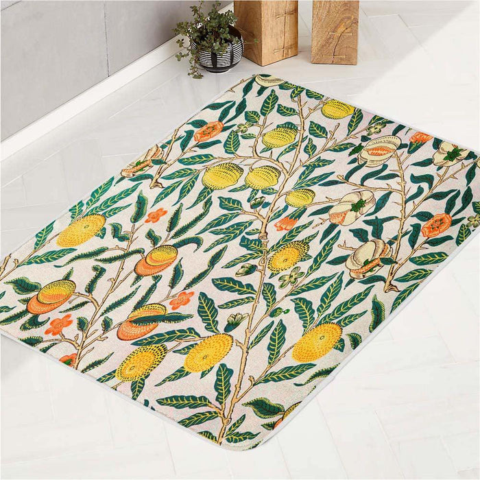 tree fruits floral pattern bath rugs