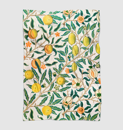 tree fruits floral pattern Ultra soft fleece blanket