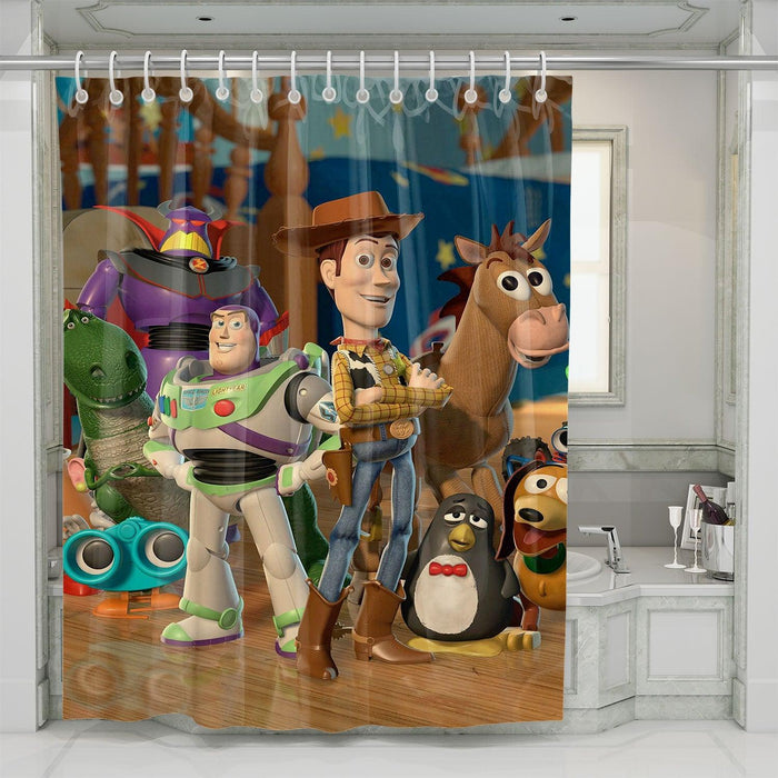 take a picture of toy story shower curtains