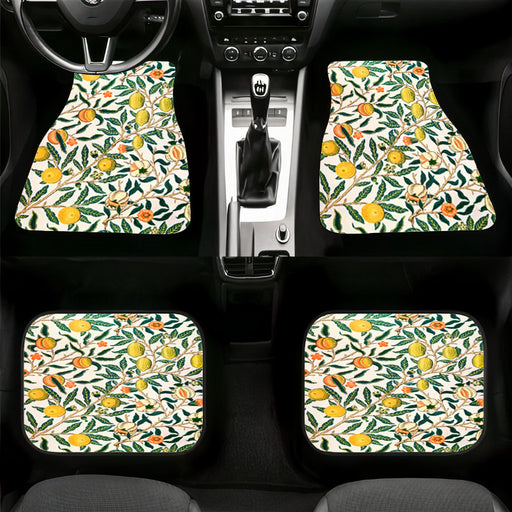 tree fruits floral pattern Car floor mats Universal fit