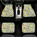 tree fruits floral pattern Car floor mats Universal fit