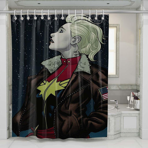 vintage captian marvel shower curtains