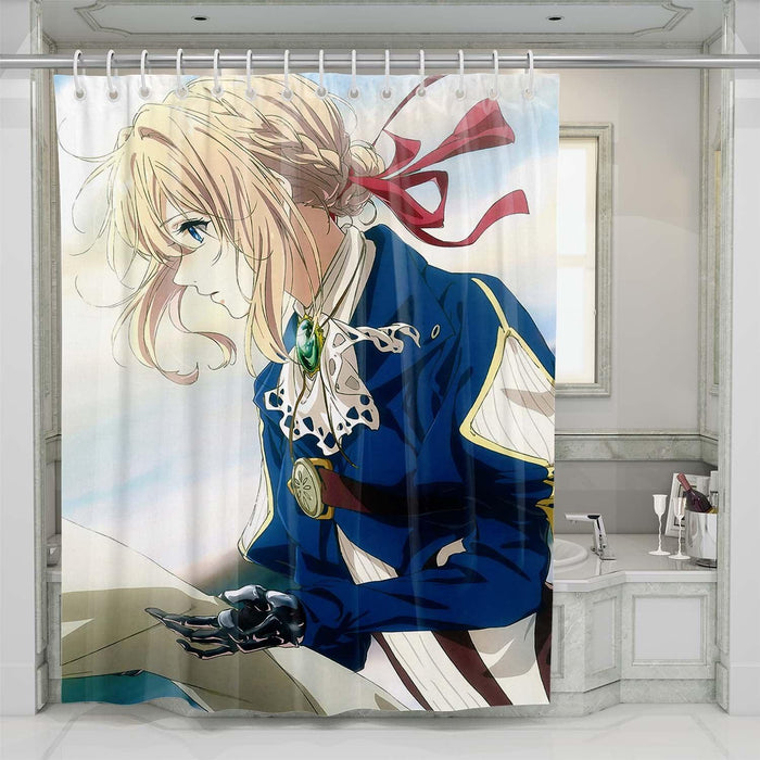 violet evergarden anime shower curtains