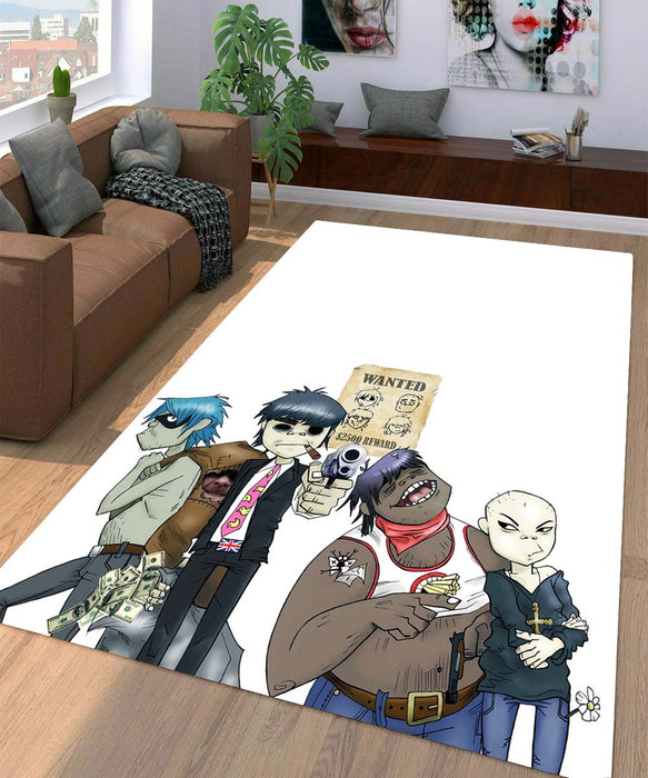 wanted gorillaz band Living room carpet rugs