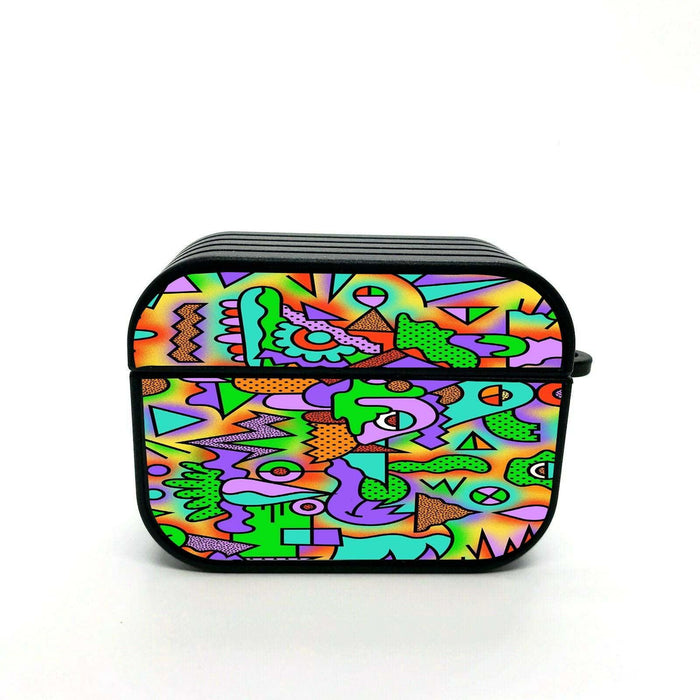 triadic color abstract 90s style airpods case