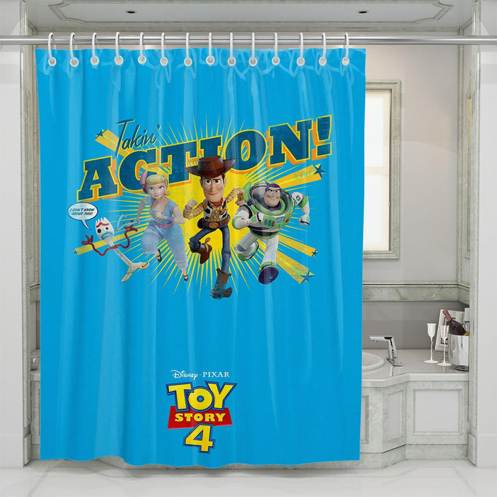 takin action for disney and pixar shower curtains