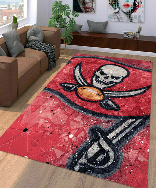 tampa bay buccaneers football club logo flag Living room carpet rugs