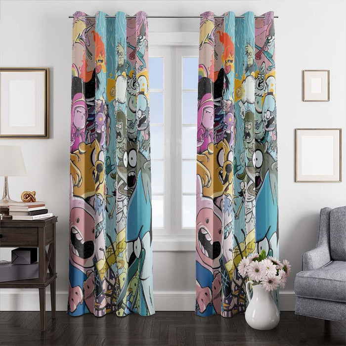 war adventure time character window curtains