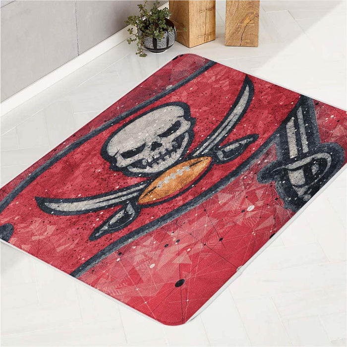 tampa bay buccaneers football club logo flag bath rugs