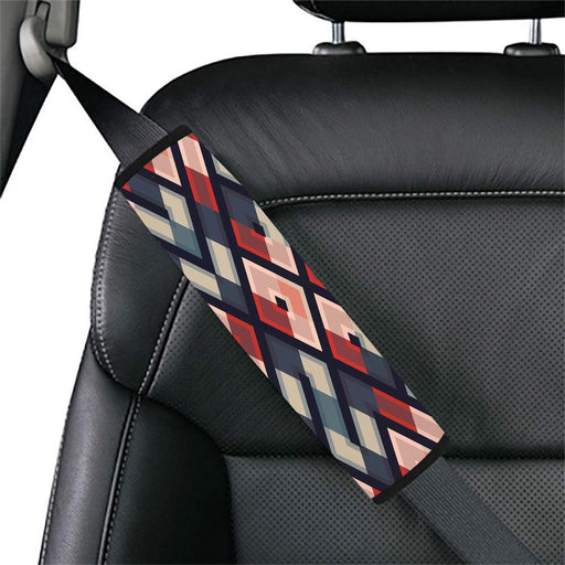 triadic color square and line Car seat belt cover