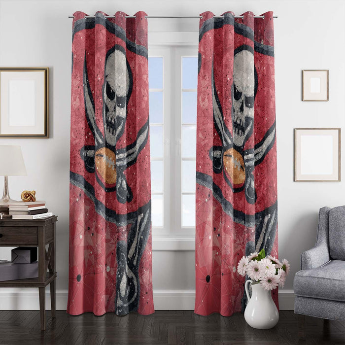 tampa bay buccaneers football club logo flag window Curtain