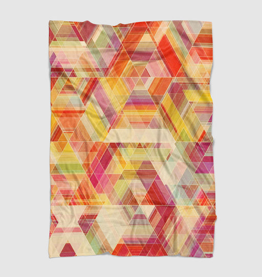 triangle abstract grainy Ultra soft fleece blanket