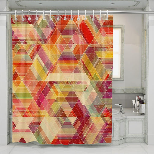 triangle abstract grainy shower curtains