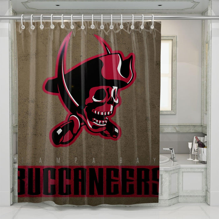 tampa bay buccaneers logo shower curtains