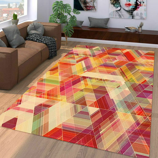 triangle abstract grainy Living room carpet rugs