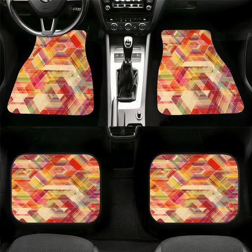 triangle abstract grainy Car floor mats Universal fit