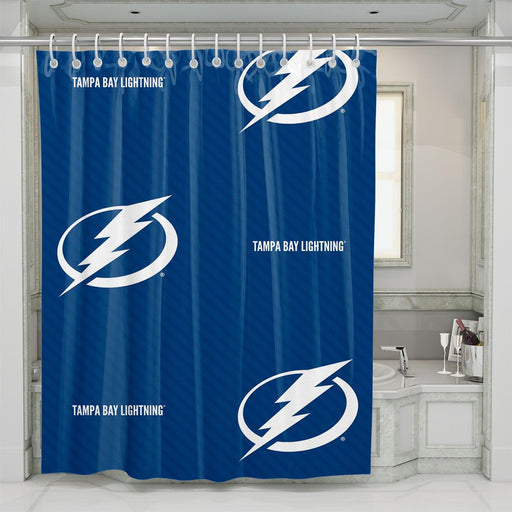 tampa bay lighning pattern shower curtains